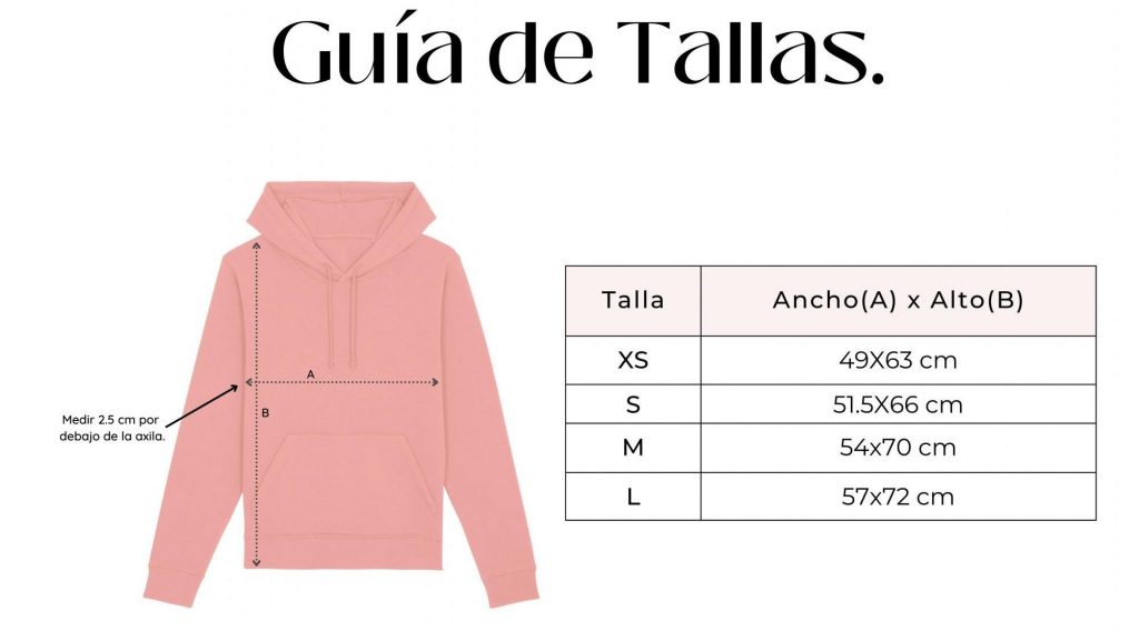Guía Tallas Mind of Natt Sudadera Slowly