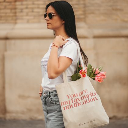 Tote bag Algodón Orgánico "You are my favourite notification"