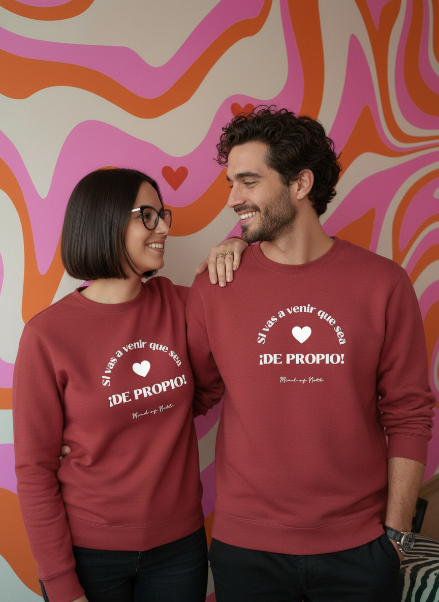 SUDADERA UNISEX SIN CAPUCHA "IR DE PROPIO" - Imagen 3