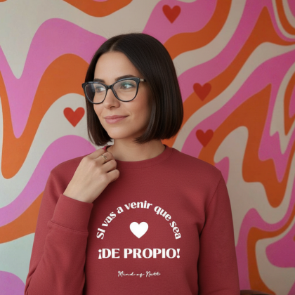 SUDADERA UNISEX SIN CAPUCHA "IR DE PROPIO"