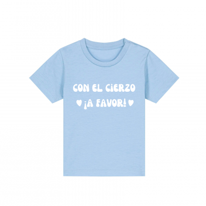 CAMISETA BEBÉ "CON EL CIERZO A FAVOR"