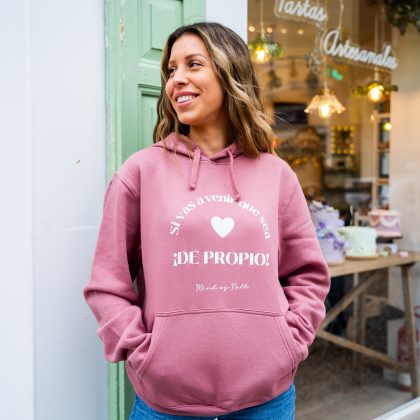 SUDADERA CON CAPUCHA IR DE PROPIO, CIERZO Y RASMIA