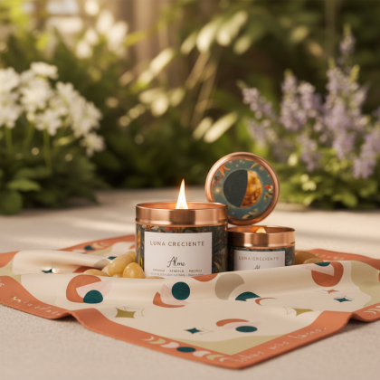 PACK PAÑUELO + VELA FASE LUNAR
