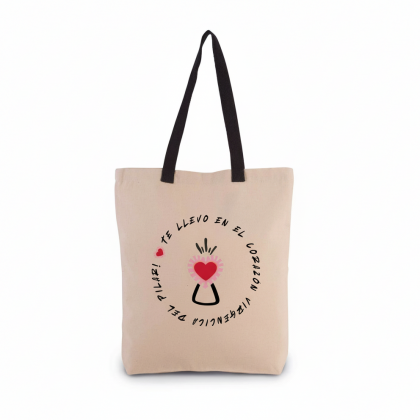TOTE BAG "TE LLEVO EN EL CORAZÓN VIRGENCICA DEL PILAR"